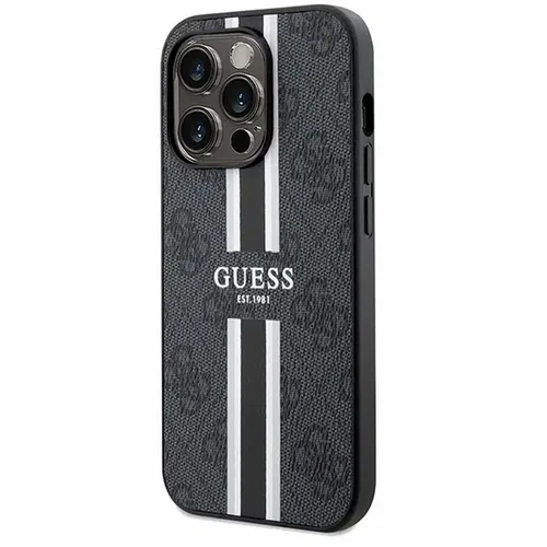 Originalna GUESS Hardcase GUHMP15LP4RPSK torbica za iPhone 15 Pro (Magsafe 4G Printed Stripes / crna) slika 3