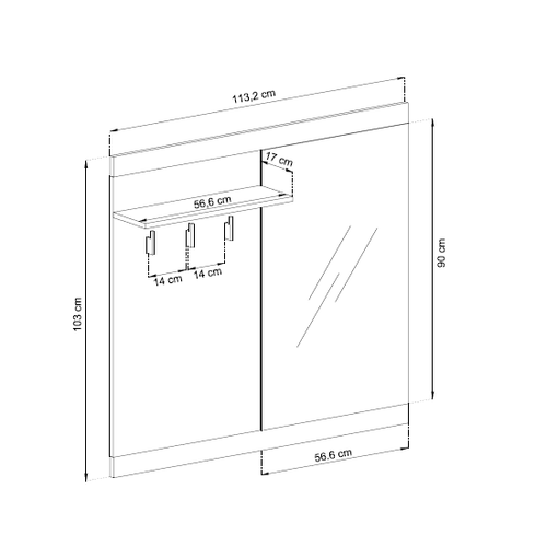 Garderoba EVOKE EGD113 slika 2