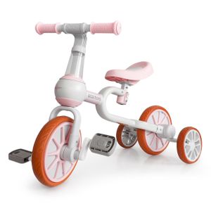 EcoToys 4u1 dječji bicikl bijelo-rozi