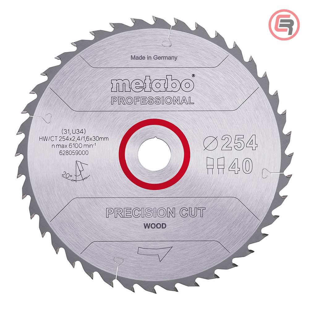 Metabo List Kružne Pile 254 x 2,4 / 1,6 x 30 / Z = 40 Precision Cut Wood Professional - 628059000 slika 1