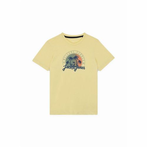 Dječja Majica Kratkih Rukava Jack & Jones Jjsummer Smu Vibe Tee - Rumena, 14 Godina slika 1