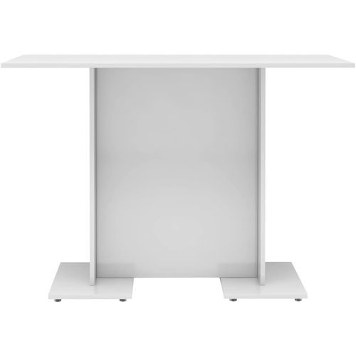Blagovaonski stol visoki sjaj bijeli 110 x 60 x 75 cm iverica slika 21