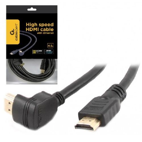 CC-HDMI490-15 Gembird HDMI kabl 4K UHD, Ethernet, konektor pod uglom 90 stepeni 4,5m slika 1