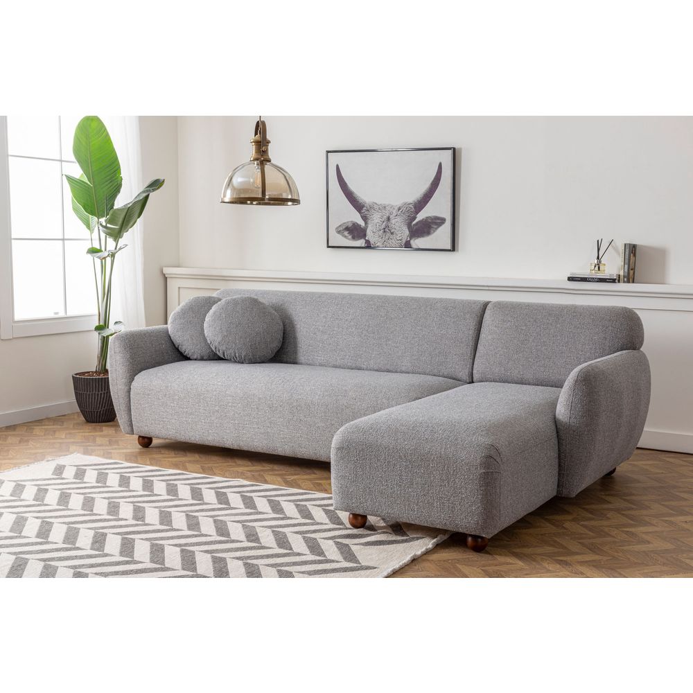 Eddy Corner (L3-CHL) - Svijetlosiva Ugaona Sofa slika 2