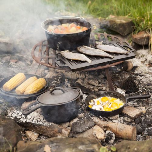 Esschert Design 7-dijelni set za kuhanje na logorskoj vatri crni FF240 slika 19
