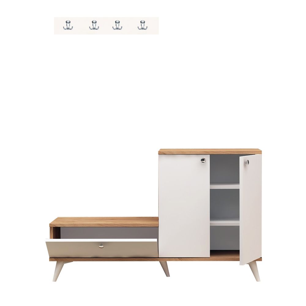 Hall stand Evva - Orah i Bijela slika 3