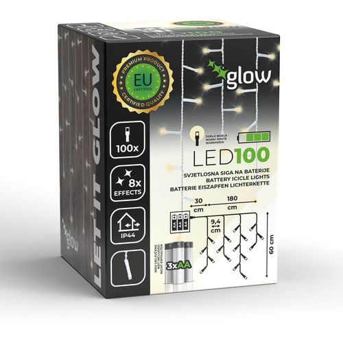 Home deco 100 LED siga na baterije - toplo bijele slika 1