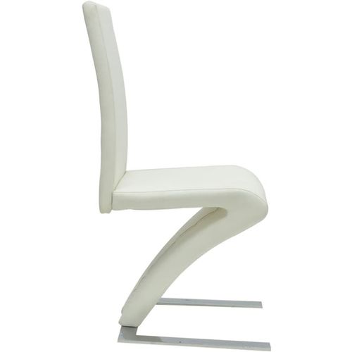 Blagovaonske stolice od umjetne kože 2 kom bijele slika 24