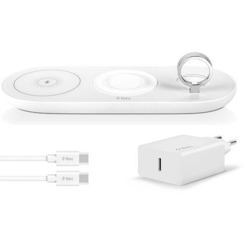 Ttec AirCharger Trio 3 İN 1 iPhone + Apple Watch + AirPods Wireless Speed Charging Station+ 20WPD Charger slika 9