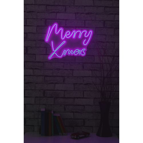 Wallity Ukrasna plastična LED rasvjeta, Merry Christmas - Pink slika 12
