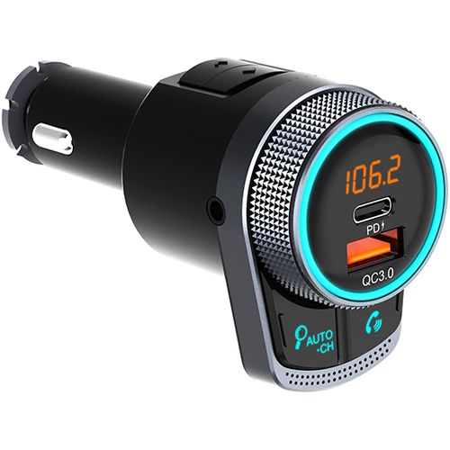 Xwave BT80 FM transmiter za kola/Bluetooth,LCD,mp3,wma,flac/Punjenje QC,USB slika 1