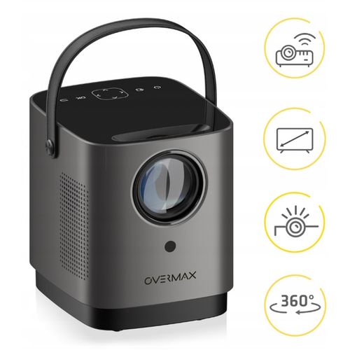 Overmax projektor Multipic 3.6, LED, 150", 3500lm, HD 720p, daljinski, srebrni slika 2