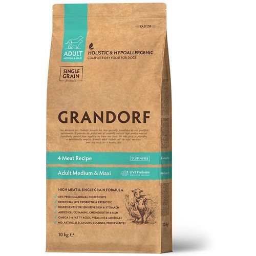 Grandorf Dog Adult Medium &amp; Maxi Breeds 4 Vrste Mesa 10kg slika 1