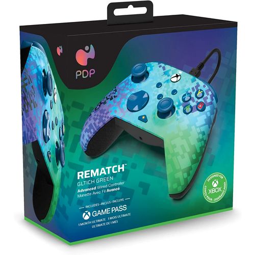 PDP XBOX WIRED CONTROLLER REMATCH - GLITCH GREEN slika 6