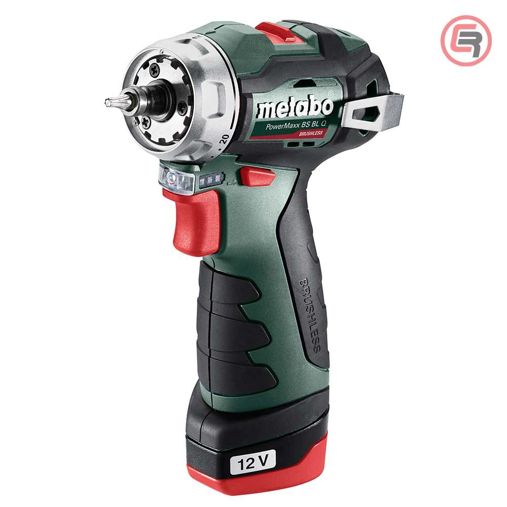 Metabo Bušilica-Odvijač Aku PowerMaxx BS BL Q 12V 2xAKU (2,0Ah) LC 40 + Kofer – 601749500 slika 5