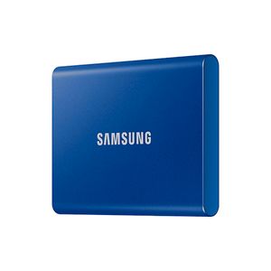 Samsung MU-PC2T0H/WW Portable SSD 2TB, T7, USB 3.2 Gen.2 (10Gbps), [Sequential Read/Write : Up to 1,050MB/sec /Up to 1,000 MB/sec], Blue