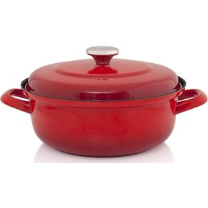 METALAC tava MAXIMUS crvena 24 cm / 3.9 l sa poklopcem