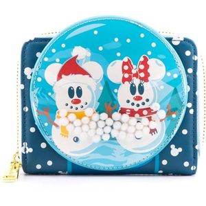 Loungefly Disney Snowman Mickey Minnie Snow Globe Zip Around novčanik