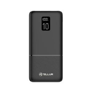 TELLUR POWER BANK PD102, 10000mAh, 2xQC3.0 22.5W + PD 30W LCD Display BLACK