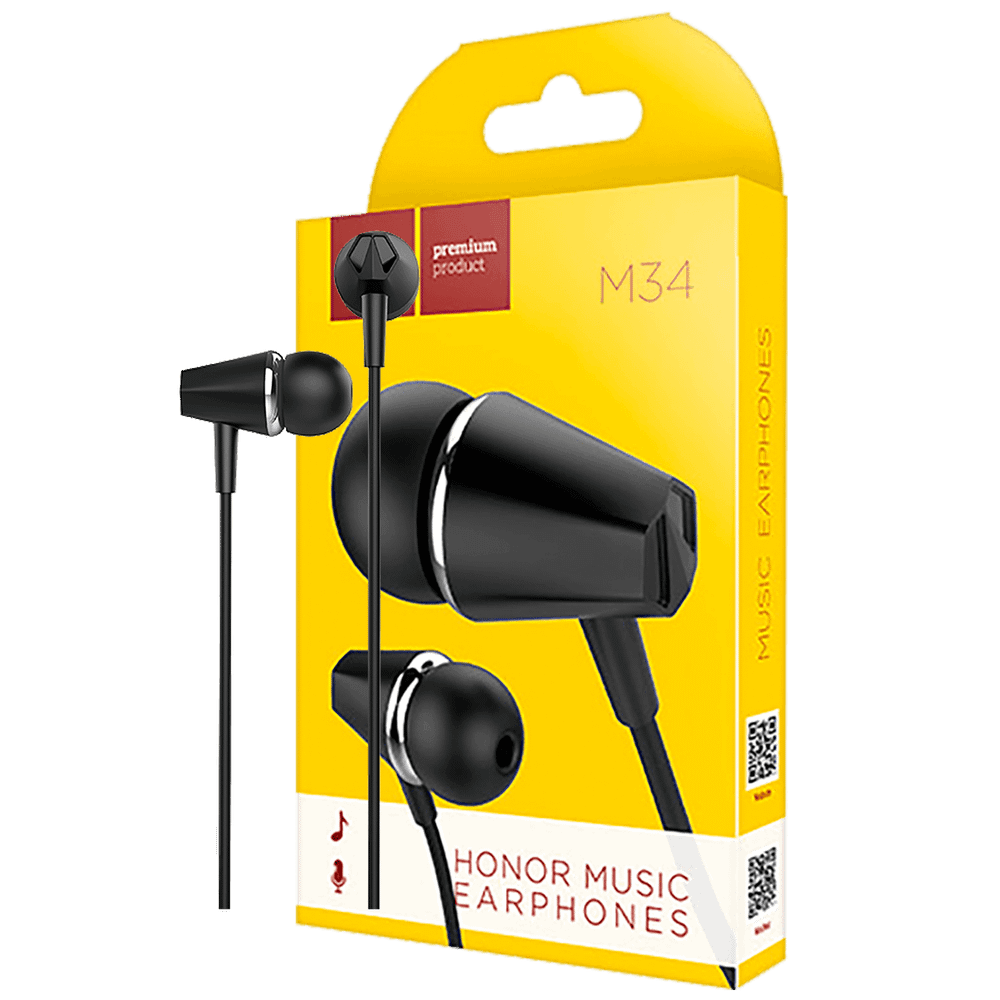 hoco. Slušalice sa mikrofonom, 3.5 mm, dužina kabela 1.2 met, crna - M34 Honor Black slika 1
