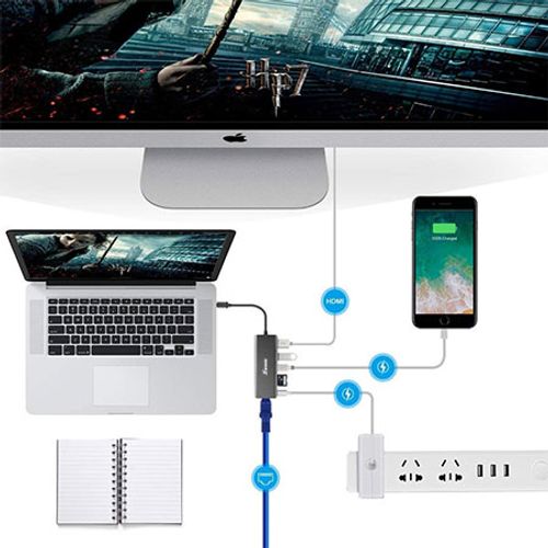 Xwave TIP-C na HDMI/USB3.0/SD/RJ-45/TIP-C/ 6in1 adapter slika 4