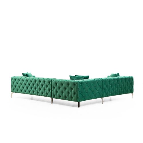 Atelier Del Sofa Kutna garnitura, zelena, Como Right - Green slika 7