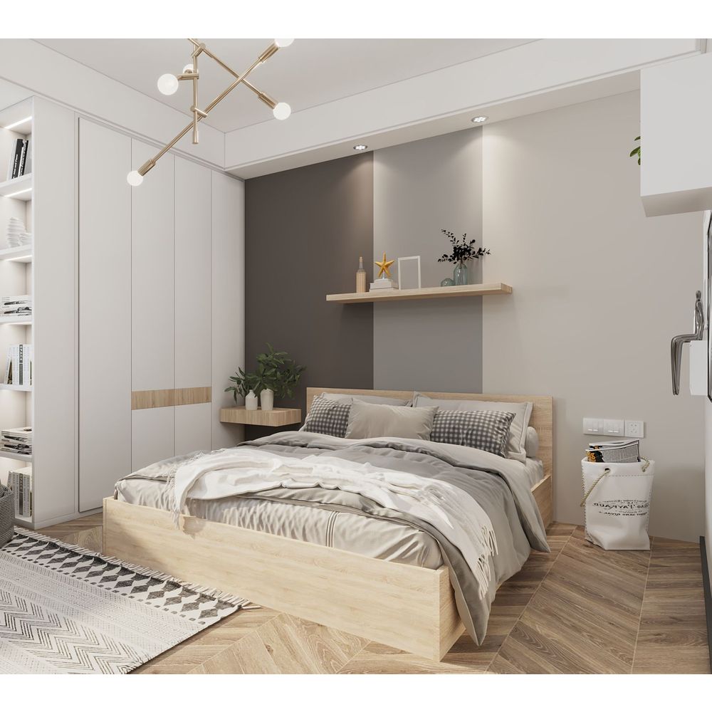 Namok Dvostruki Krevet za Dušek 160x200 cm, boja: Sonoma slika 1