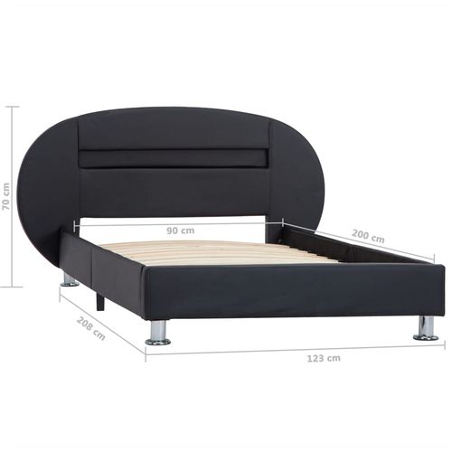 Okvir za krevet od umjetne kože s LED svjetlom crni 90 x 200 cm slika 37