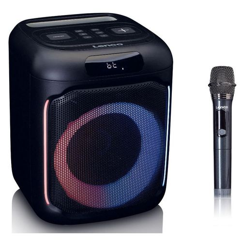 Prijenosni audio sustav LENCO PA-100, 100W RMS, Bluetooth 5.0, IPX4, TWS, USB, daljinski upravljač, 1x bežični mikrofon slika 1