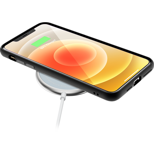 CANYON WS-100 Wireless charger, Input 9V/2A, 9V/2.7A, 12V/2A, Output 15W/10W/7.5W/5W, Type c cable length 1.5m, Acrylic surface+Aluminium alloy edge, 59*59*7mm, 0.06Kg, Silver slika 3