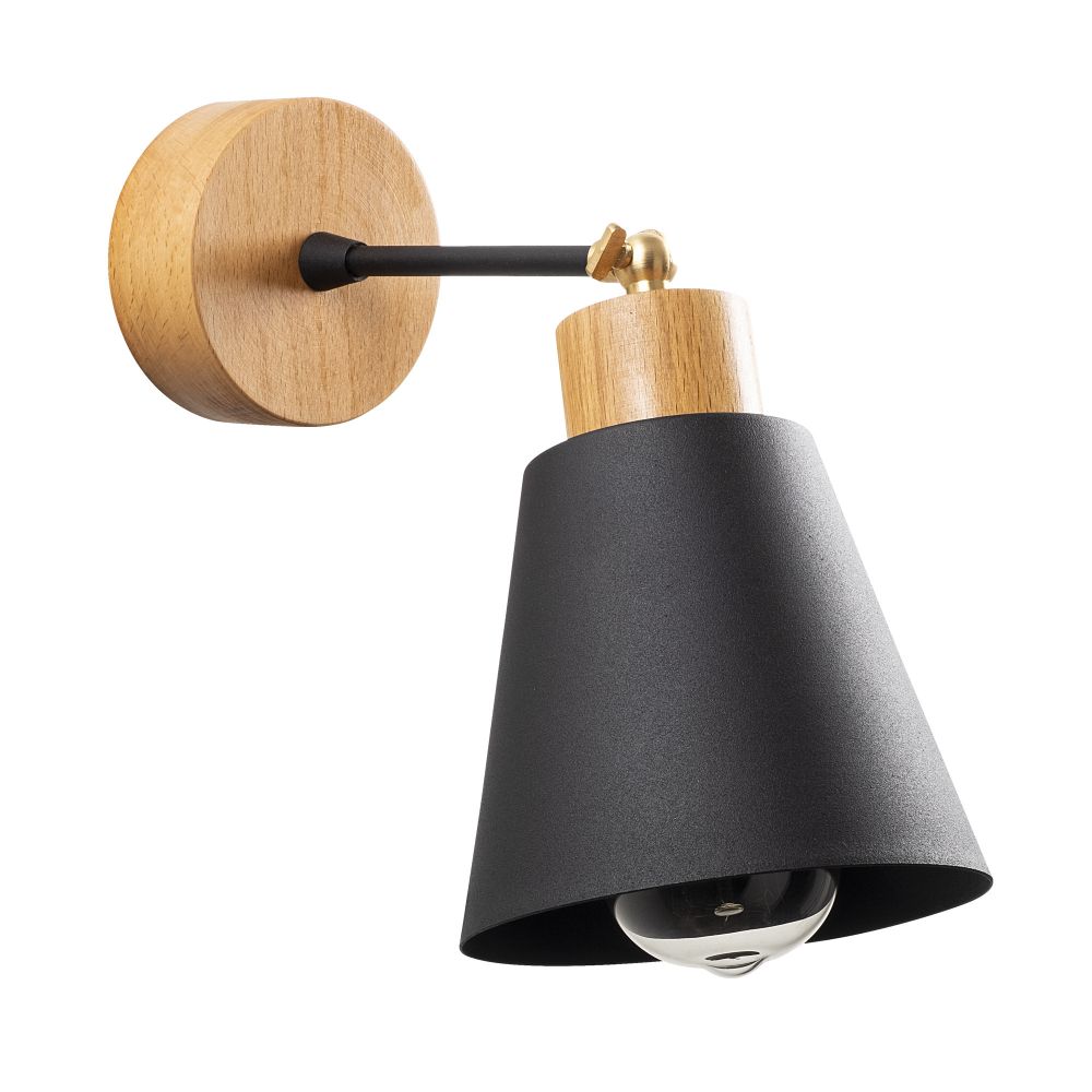 Manavgat - N-610 Crna Hrastova Zidna Lampa slika 5