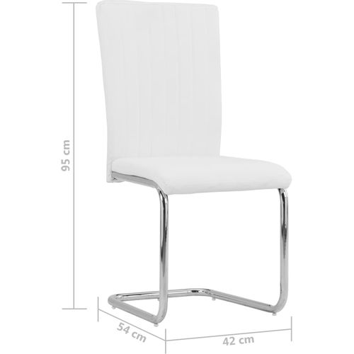 Konzolne blagovaonske stolice od umjetne kože 6 kom bijele slika 29