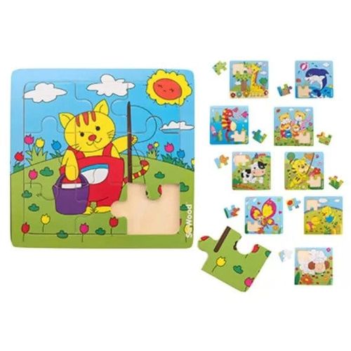 GLOBO Male drvene puzzle slika 1