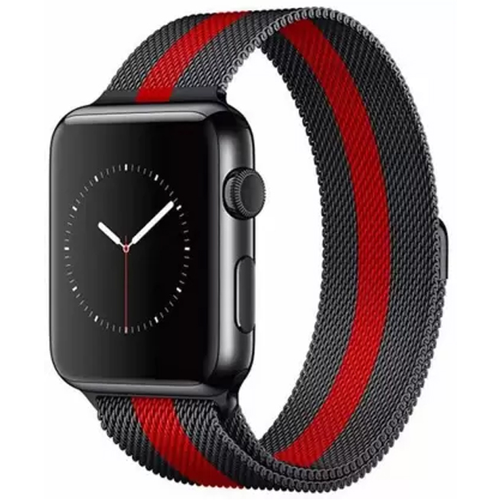 Narukvica intrigue za Apple watch 42mm crno crvena slika 1