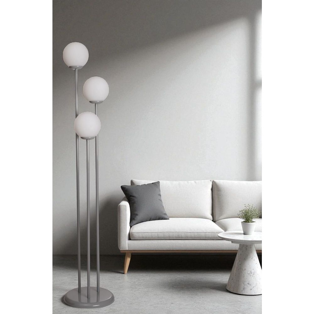 Opviq Podna lampa 510, bijela, siva slika 1