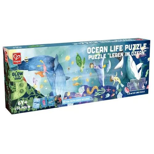 Hape Drvena slagalica koja svijetli u mraku Ocean Life Puzzle E1634A, 150cm slika 8