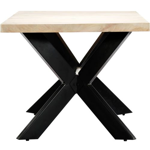 Blagovaonski stol bijeli 180x90x75 cm od masivnog drva manga slika 37