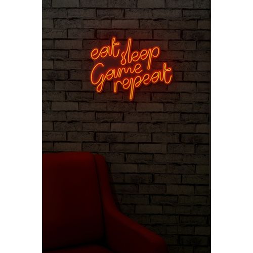 Wallity Ukrasna plastična LED rasvjeta, eat sleep game repeat - red slika 13