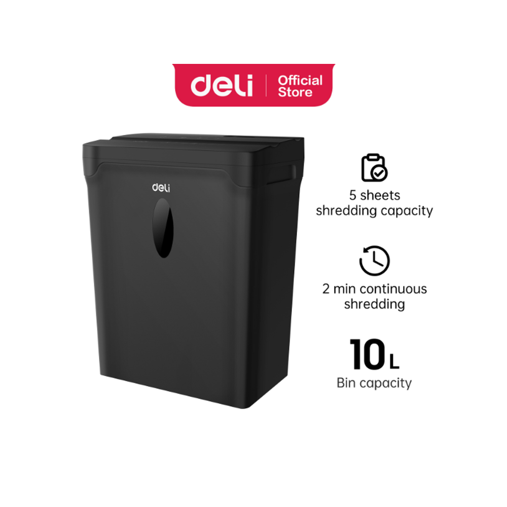 Uništivač papira Deli 5 lista, 12 litara, 2 minuta ET014 slika 1