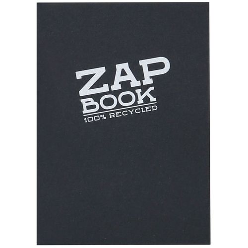 Clairefontaine Zap book A6 80gr 160L, crna boja, bjanko, 100% reciklirani papir slika 1