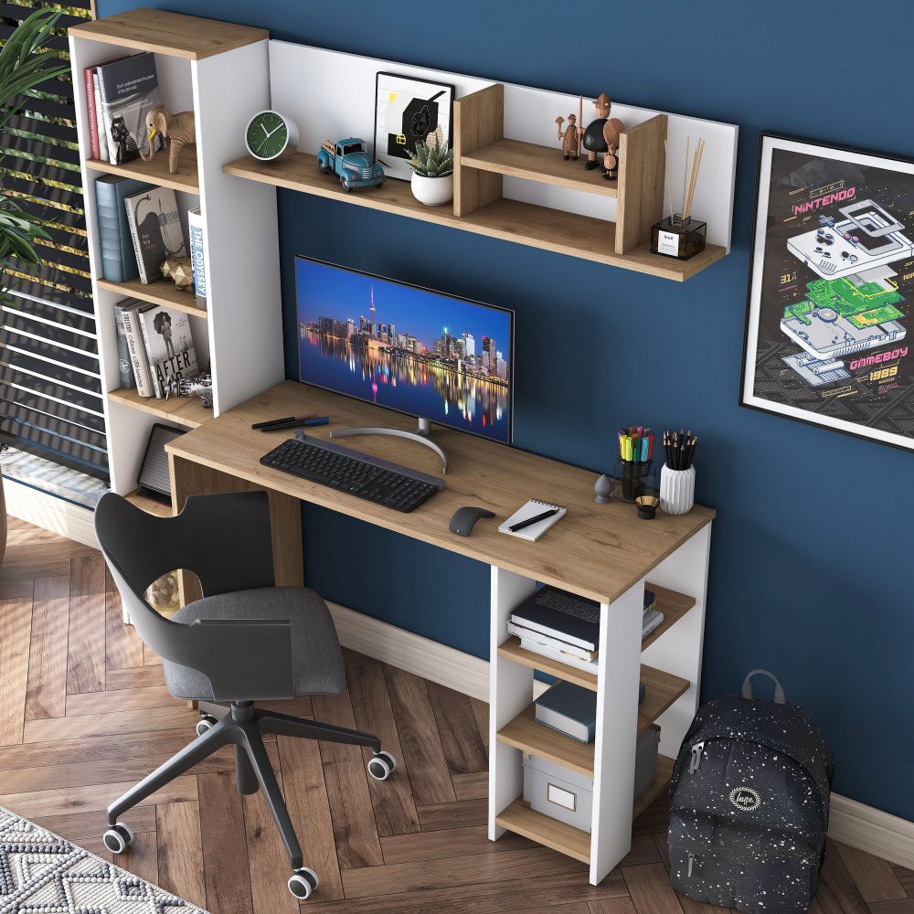 HA125 - 3428 Walnut White Radni Sto slika 4