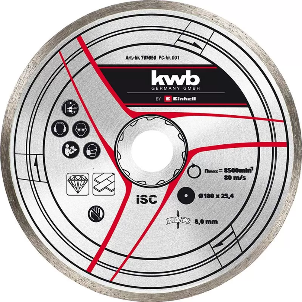 KWB dijamantna rezna ploča 180 x 25,4 mm za tc-tc 618, tc-tc 800 slika 1