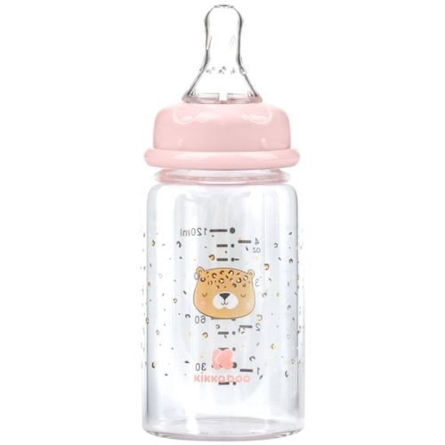 Kikka Boo Staklena flašica Savanna 120ml 0+ Pink slika 2