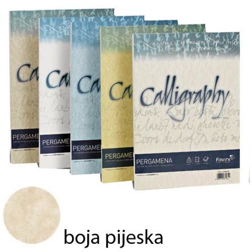 Papir Pergamena Calligraphy, A4 90 g/m2, boja pijeska 50/1 slika 2