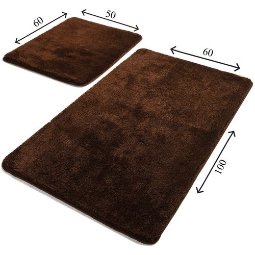 Havai - Brown Brown Acrylic Bathmat Set (2 Pieces) slika 3