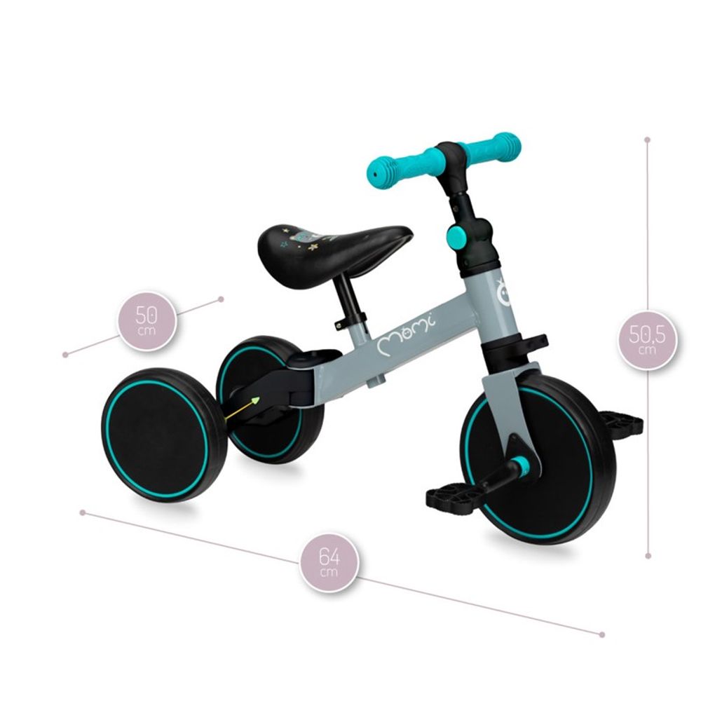 Momi Loris Bicikl 4U1, Grey-Turquoise slika 14