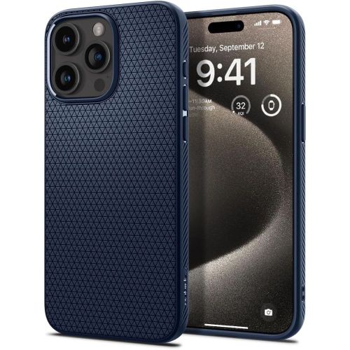 Spigen LIQUID AIR maska za iPhone 15 Pro Max ACS06563 navy blue slika 1