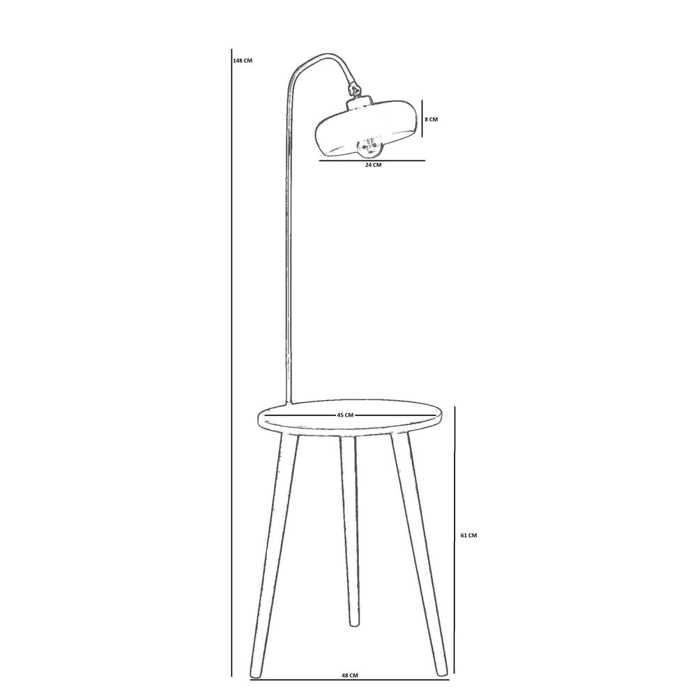 Opviq Podna lampa 784, zlatna, bukva slika 4
