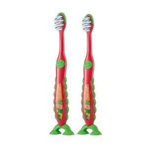 Brush-Baby Dječija četkica za zube FlossBrush 3-6 godina - Dinosaur, 2kom