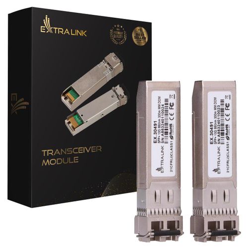 Extralink SFP+ 10G 2-pack | SFP+ Module | 10Gbps, 850 nm, 300m , multi mode slika 1